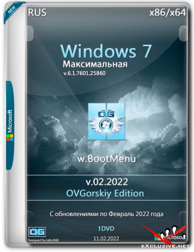 Windows 7  SP1 x86/x64 w.BootMenu by OVGorskiy v.02.2022 (RUS)