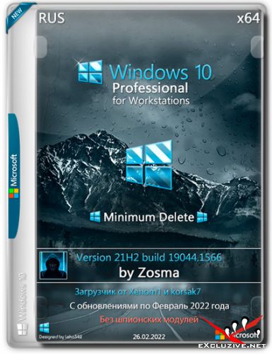 Windows 10 Pro for Workstations x64 MD 21H2.19044.1566 by Zosma (RUS/2022)