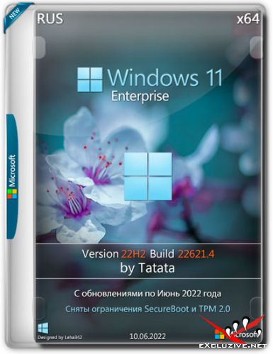Windows 11 x64 Enterprise 22H2.22621.4 by Tatata (RUS/2022)